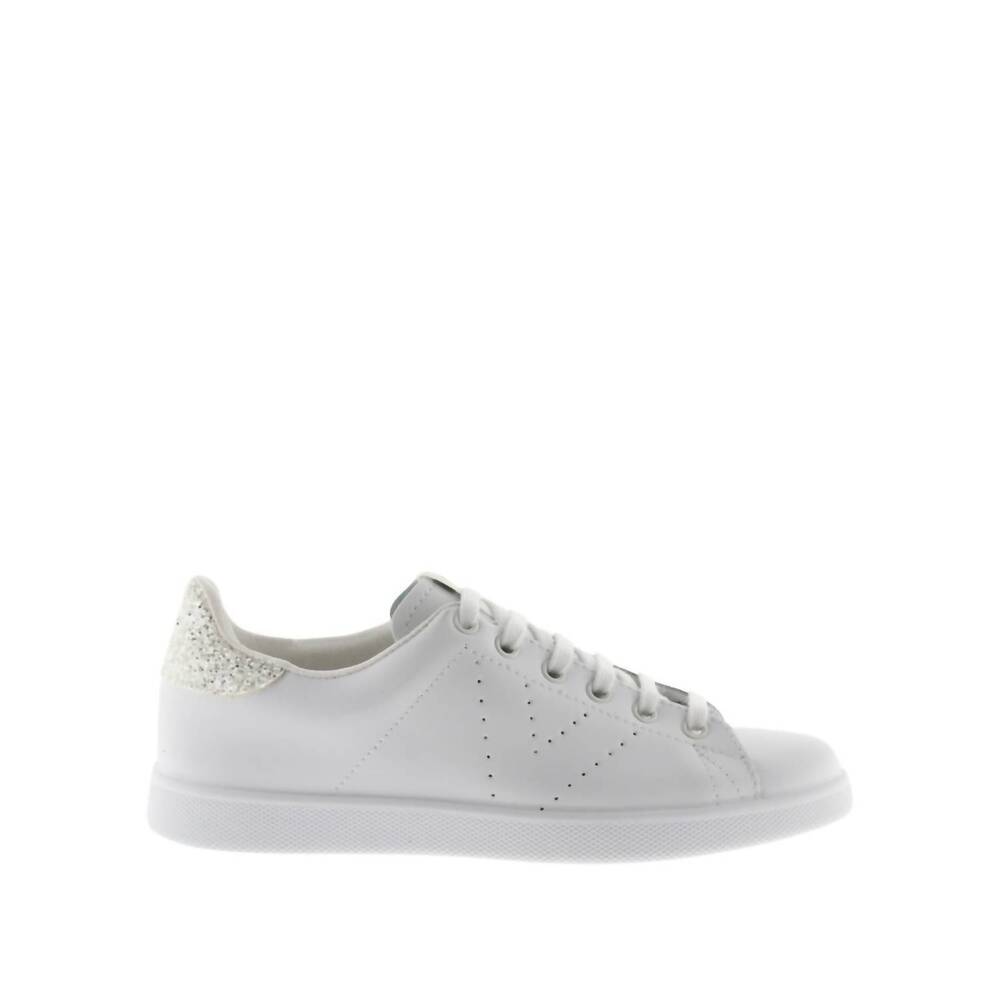 NEW VICTORIA SHOES women's tenis glitter shoes in silver
